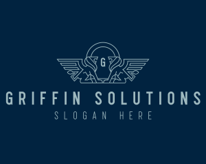 Winged Griffin Heraldry logo design