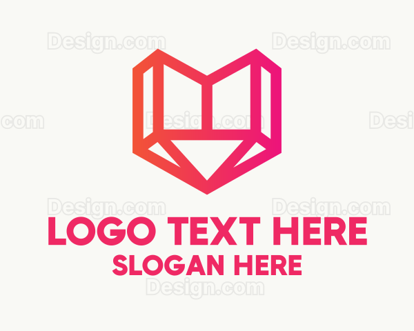 Geometric Gradient Heart Logo