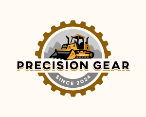 Bulldozer Heavy Equipment logo