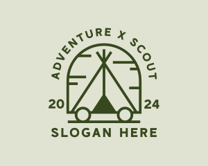 Outdoor Camping Tent logo design