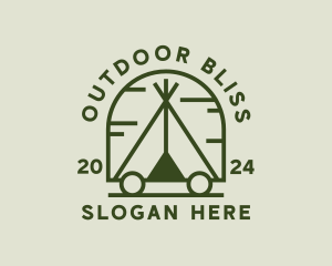 Outdoor Camping Tent logo design