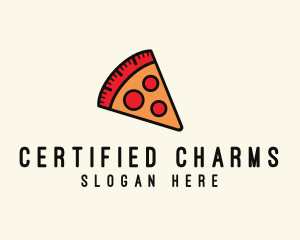 Pizza Calorie Metric logo design