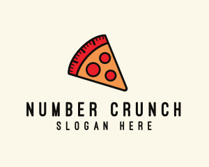 Pizza Calorie Metric logo design