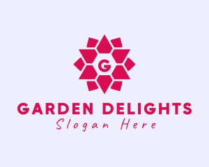 Geometric Flower Jewelry Boutique logo design