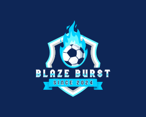 Blazing Soccer Football logo design