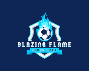 Blazing Soccer Football logo design