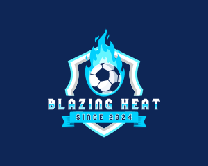 Blazing Soccer Football logo design