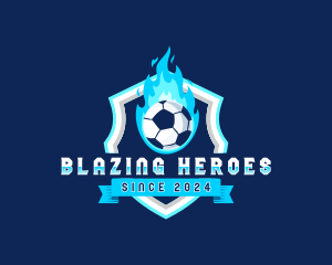 Blazing Soccer Football logo design