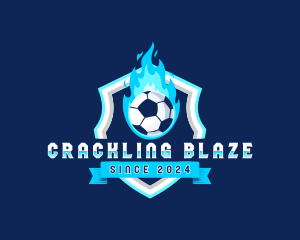 Blazing Soccer Football logo design