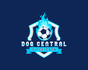 Blazing Soccer Football logo design