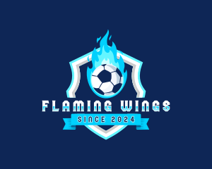 Blazing Soccer Football logo design