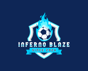 Blazing Soccer Football logo design