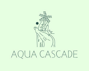 Aqua Vacation Summer  logo design