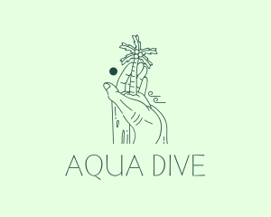 Aqua Vacation Summer  logo design