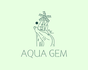 Aqua Vacation Summer  logo design