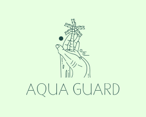 Aqua Vacation Summer  logo design