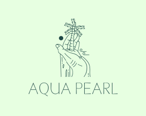 Aqua Vacation Summer  logo design