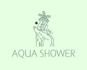 Aqua Vacation Summer  logo design