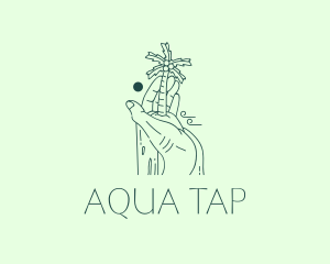 Aqua Vacation Summer  logo design