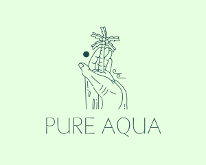 Aqua Vacation Summer  logo design