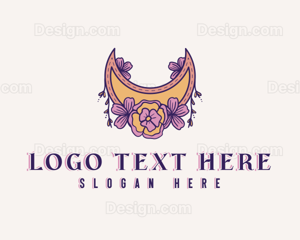 Mystical Floral Moon Logo