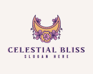 Mystical Floral Moon logo design