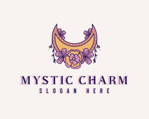 Mystical Floral Moon logo design