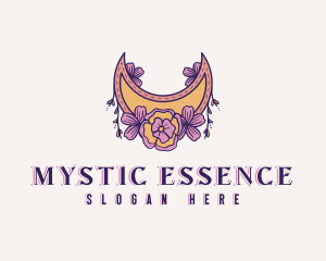 Mystical Floral Moon logo design