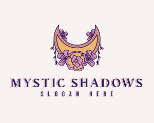 Mystical Floral Moon logo design