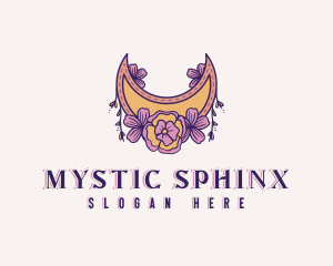 Mystical Floral Moon logo design