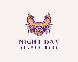 Mystical Floral Moon logo design