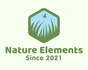 Nature Lawn Grass logo design