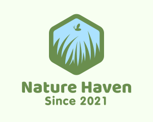 Nature Lawn Grass logo design