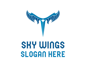 Modern Blue Wings  logo design