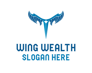 Modern Blue Wings  logo design