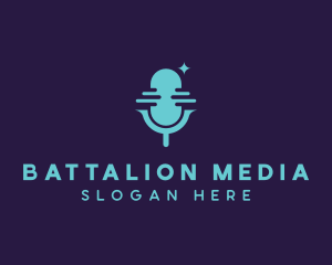 Microphone Media Streaming logo design