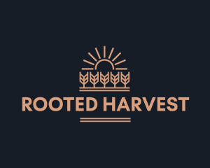 Agriculture Farming Sun logo design