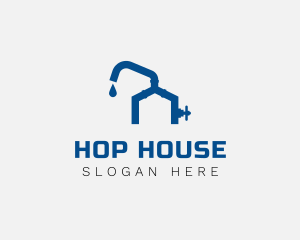 House Water Faucet logo design