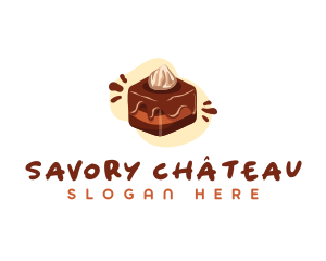 Chocolate Dessert Cake  logo design