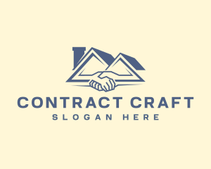 Real Estate Handshake Agreement logo design
