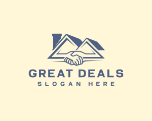 Real Estate Handshake Agreement logo design