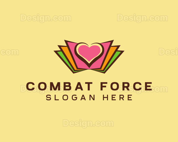 Book Love Emblem Logo