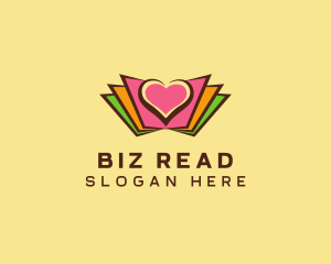 Book Love Emblem  logo design