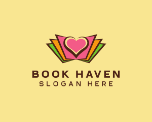 Book Love Emblem  logo design