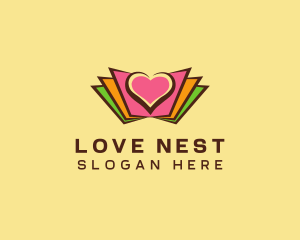 Book Love Emblem  logo design