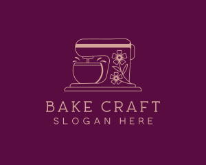 Floral Mixer Bakery logo design