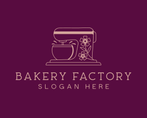 Floral Mixer Bakery logo design