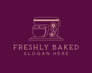 Floral Mixer Bakery logo design