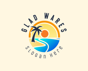 Tropical Summer Beach  Logo