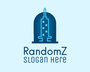 Blue Syringe Skyscraper logo